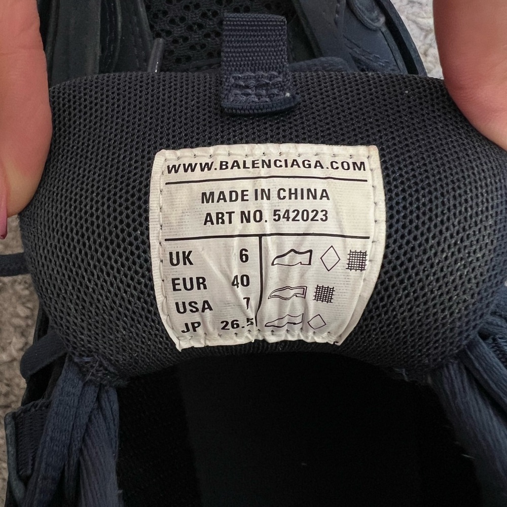 Balenciaga Men's Navy Sneakers - Picture 3 of 3